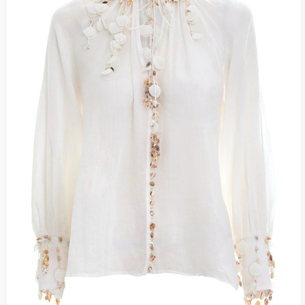 ZIMMERMAN postcard SHELL BLOUSE new with tags size 6